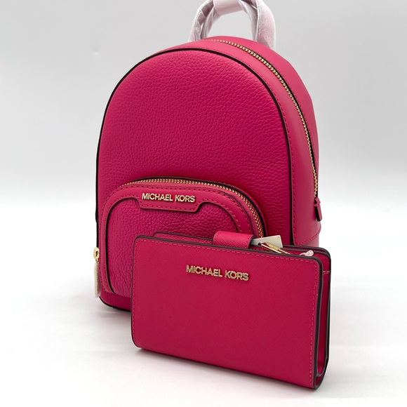 Michael Kors Jaycee Xsmall Convertible Zip Pocket Backpack & Bifold Wallet - Picture 3 of 11